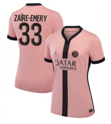 Paris Saint-Germain Warren Zaire-Emery #33 Tercera Equipación Mujer 2024-25 Manga Corta